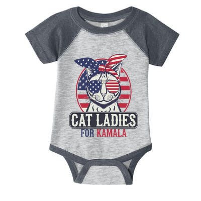 Cat Ladies For Kamala Harris President Election Women Infant Baby Jersey Bodysuit