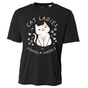 Cat Ladies For Kamala Harris Project Coconut Tree For President Cooling Performance Crew T-Shirt