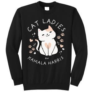 Cat Ladies For Kamala Harris Project Coconut Tree For President Sweatshirt