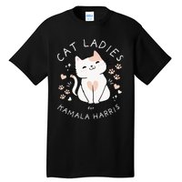 Cat Ladies For Kamala Harris Project Coconut Tree For President Tall T-Shirt