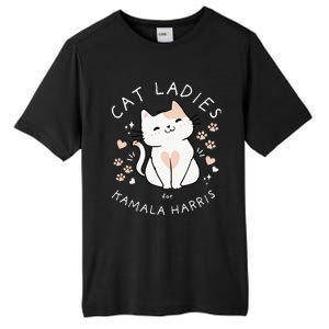 Cat Ladies For Kamala Harris Project Coconut Tree For President Tall Fusion ChromaSoft Performance T-Shirt