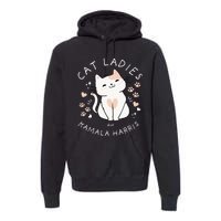 Cat Ladies For Kamala Harris Project Coconut Tree For President Premium Hoodie