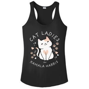 Cat Ladies For Kamala Harris Project Coconut Tree For President Ladies PosiCharge Competitor Racerback Tank