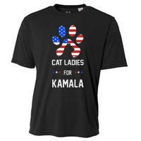 Cat Ladies For Kamala Funny Cat 2024 President Kamala Harris Cooling Performance Crew T-Shirt