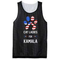 Cat Ladies For Kamala Funny Cat 2024 President Kamala Harris Mesh Reversible Basketball Jersey Tank