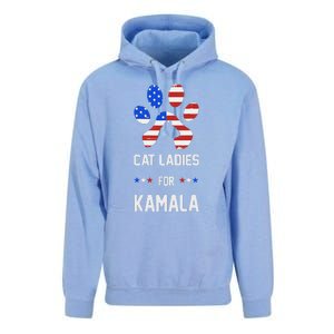 Cat Ladies For Kamala Funny Cat 2024 President Kamala Harris Unisex Surf Hoodie