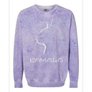 Cat Ladies For Kamala Funny Cat 2024 President Kamala Harris Colorblast Crewneck Sweatshirt