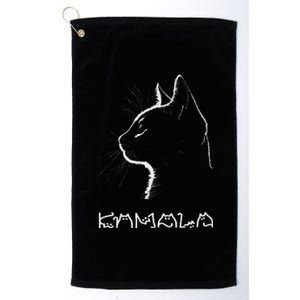 Cat Ladies For Kamala Funny Cat 2024 President Kamala Harris Platinum Collection Golf Towel