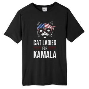 Cat Ladies For Kamala Funny Cat 2024 President Kamala Harris Tall Fusion ChromaSoft Performance T-Shirt