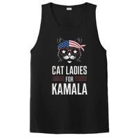 Cat Ladies For Kamala Funny Cat 2024 President Kamala Harris PosiCharge Competitor Tank