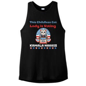 Cat Ladies For Kamala Funny Cat 2024 President Kamalaharris Ladies PosiCharge Tri-Blend Wicking Tank