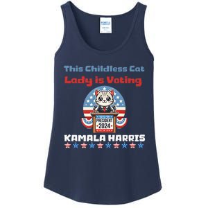 Cat Ladies For Kamala Funny Cat 2024 President Kamalaharris Ladies Essential Tank