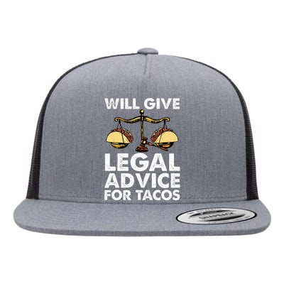 Cool Lawyer For Wo Tacos Legal Attorney Law Paralegal Flat Bill Trucker Hat