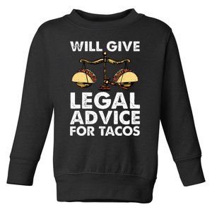 Cool Lawyer For Wo Tacos Legal Attorney Law Paralegal Toddler Sweatshirt