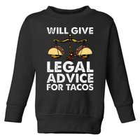 Cool Lawyer For Wo Tacos Legal Attorney Law Paralegal Toddler Sweatshirt