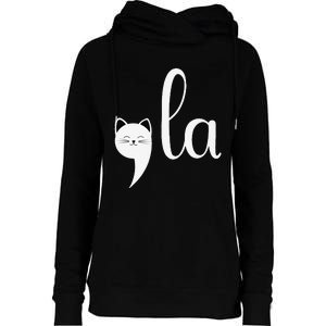 Comma La Funny Anti Republican Liberal Voters Democrat Womens Funnel Neck Pullover Hood