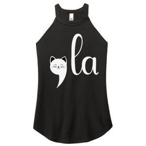 Comma La Funny Anti Republican Liberal Voters Democrat Women's Perfect Tri Rocker Tank