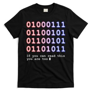 Code Lover Funny Binary Code Tech Lover T-Shirt