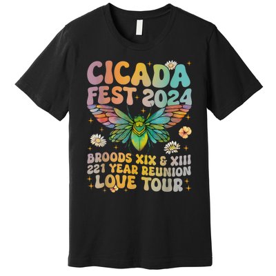 Cicada Lover Fest 2024 Broods Xix & Xiii 221 Years Reunion Premium T-Shirt