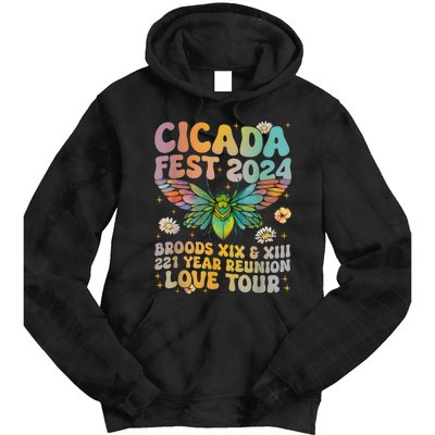 Cicada Lover Fest 2024 Broods Xix & Xiii 221 Years Reunion Tie Dye Hoodie