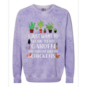 Chicken Lover Funny Gardening Shirts For Men Women Gardener Colorblast Crewneck Sweatshirt