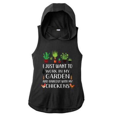 Chicken Lover Funny Gardening Shirts For Men Women Gardener Ladies PosiCharge Tri-Blend Wicking Draft Hoodie Tank