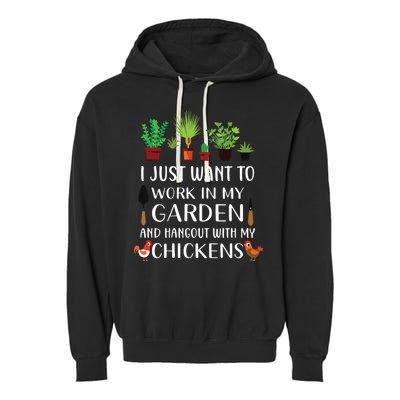 Chicken Lover Funny Gardening Shirts For Men Women Gardener Garment-Dyed Fleece Hoodie