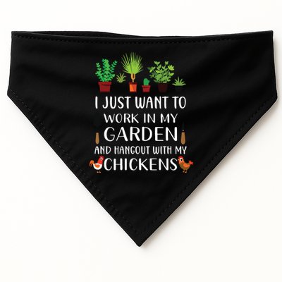 Chicken Lover Funny Gardening Shirts For Men Women Gardener USA-Made Doggie Bandana