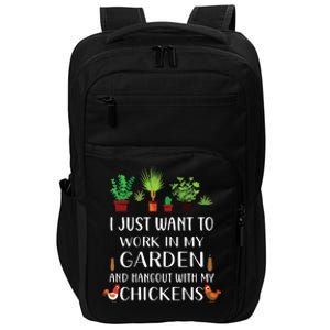 Chicken Lover Funny Gardening Shirts For Men Women Gardener Impact Tech Backpack