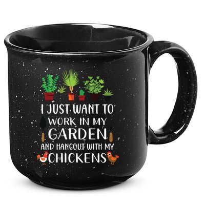 Chicken Lover Funny Gardening Shirts For Men Women Gardener 15oz Campfire Ceramic Mug