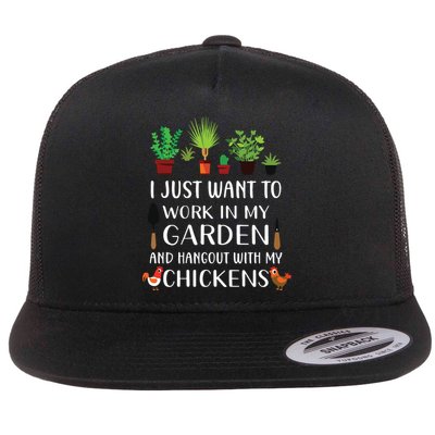 Chicken Lover Funny Gardening Shirts For Men Women Gardener Flatbill Hat