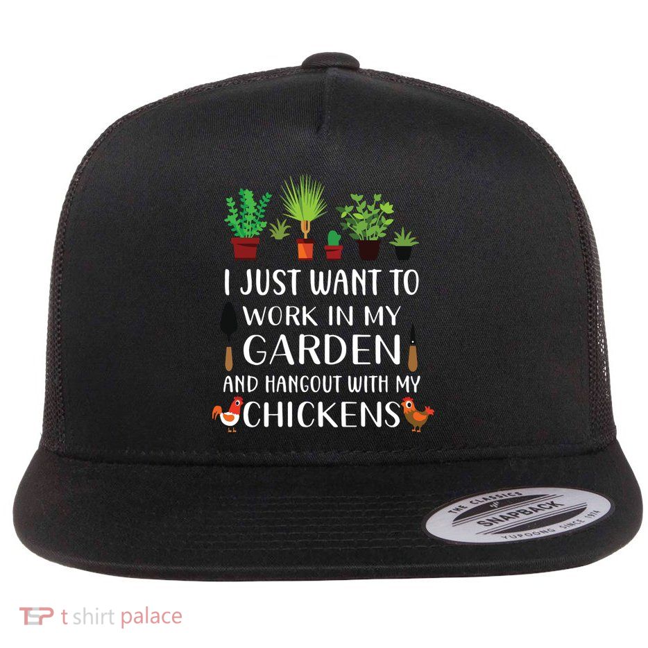 Chicken Lover Funny Gardening Shirts For Men Women Gardener Flatbill Hat