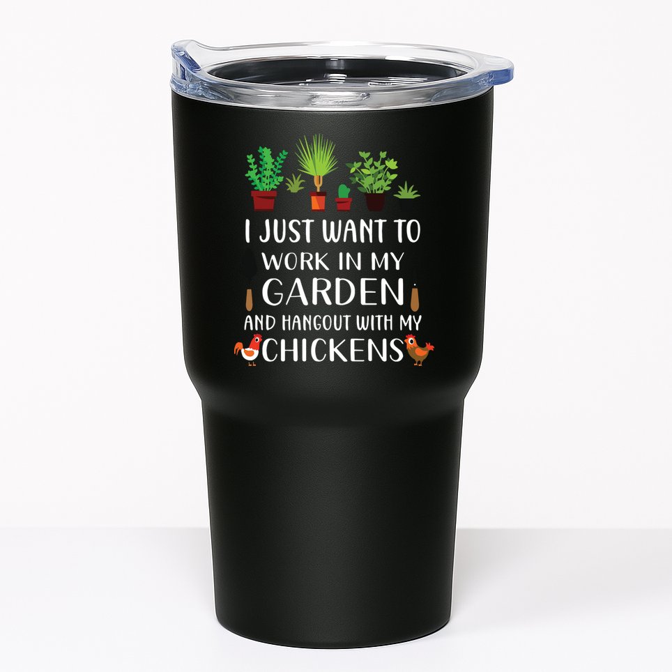 Chicken Lover Funny Gardening Shirts For Men Women Gardener Tumbler