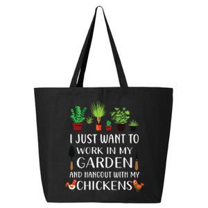 Chicken Lover Funny Gardening Shirts For Men Women Gardener 25L Jumbo Tote