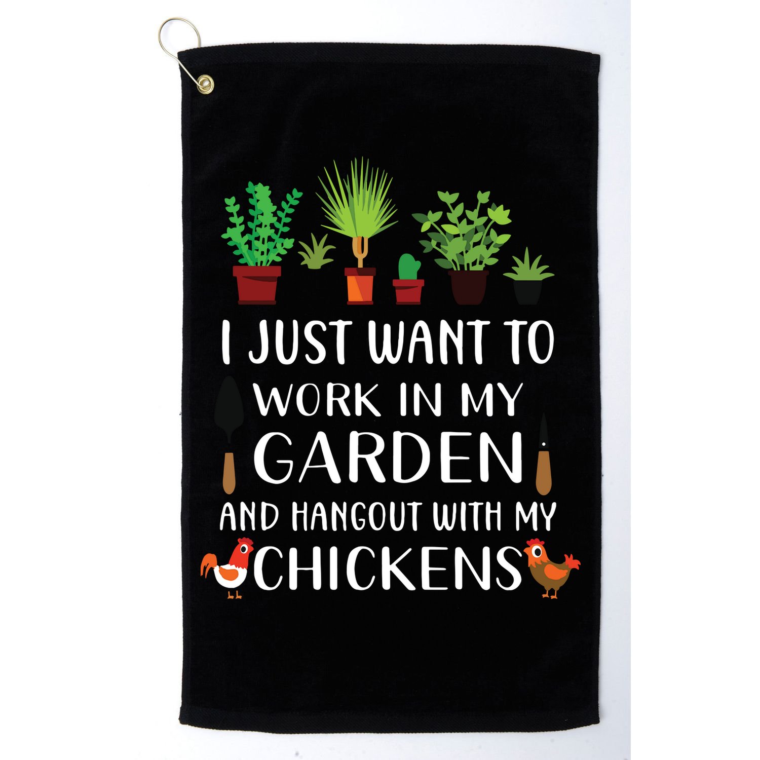 Chicken Lover Funny Gardening Shirts For Men Women Gardener Golf Towel