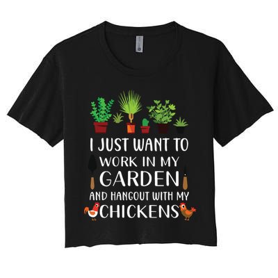 Chicken Lover Funny Gardening Shirts For Men Women Gardener Crop Top