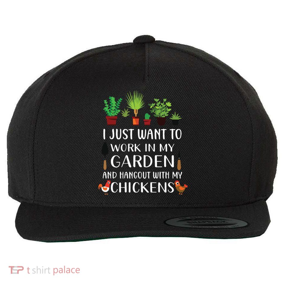 Chicken Lover Funny Gardening Shirts For Men Women Gardener Wool Snapback Cap