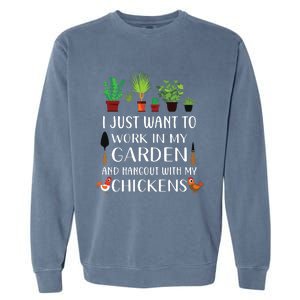 Chicken Lover Funny Gardening Shirts For Men Women Gardener Garment-Dyed Sweatshirt