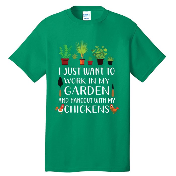 Chicken Lover Funny Gardening Shirts For Men Women Gardener Tall T-Shirt