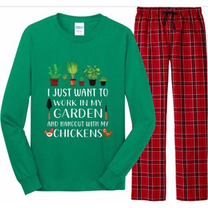 Chicken Lover Funny Gardening Shirts For Men Women Gardener Long Sleeve Pajama Set