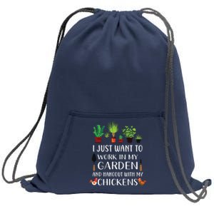 Chicken Lover Funny Gardening Shirts For Men Women Gardener Sweatshirt Cinch Pack Bag