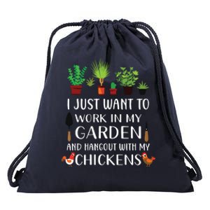 Chicken Lover Funny Gardening Shirts For Men Women Gardener Drawstring Bag