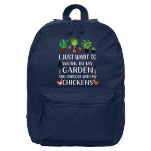 Chicken Lover Funny Gardening Shirts For Men Women Gardener 16 in Basic Backpack