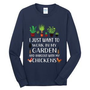 Chicken Lover Funny Gardening Shirts For Men Women Gardener Tall Long Sleeve T-Shirt