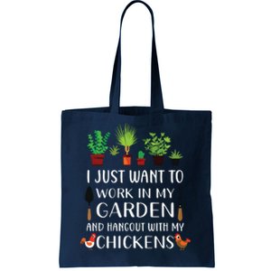 Chicken Lover Funny Gardening Shirts For Men Women Gardener Tote Bag