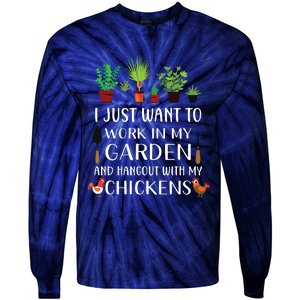 Chicken Lover Funny Gardening Shirts For Men Women Gardener Tie-Dye Long Sleeve Shirt