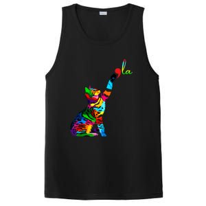 Cat Ladies For Kamala Funny Cat 2024 President Kamala Harris Cool Gift PosiCharge Competitor Tank