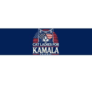 Cat Ladies For Kamala Funny Cat 2024 President Kamalaharris Bumper Sticker