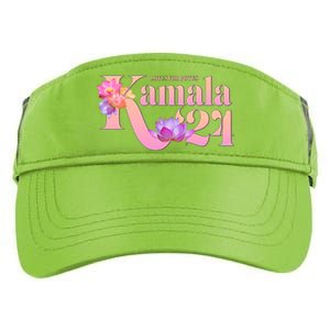 Cute Lotus Flowers Lotus For Potus Kamala Harris 2024 Adult Drive Performance Visor