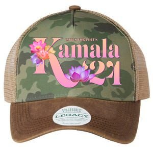 Cute Lotus Flowers Lotus For Potus Kamala Harris 2024 Legacy Tie Dye Trucker Hat